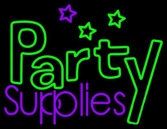 Party Supplies Green Purple Neon Sign